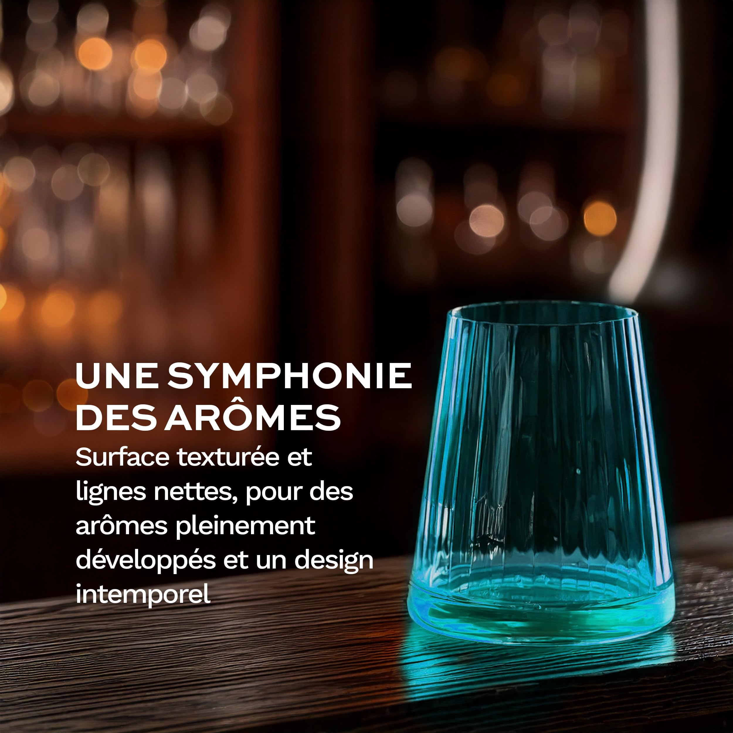 Stölzle Lausitz Gobelet à Vin Blanc Symphony Bleu-Vert Lot de 6, 400 ml – Verres Polyvalents pour Vin Blanc, Eau, Jus & Cocktails – Cristal Élégant, Passe au Lave-Vaisselle & Résistant aux Chocs