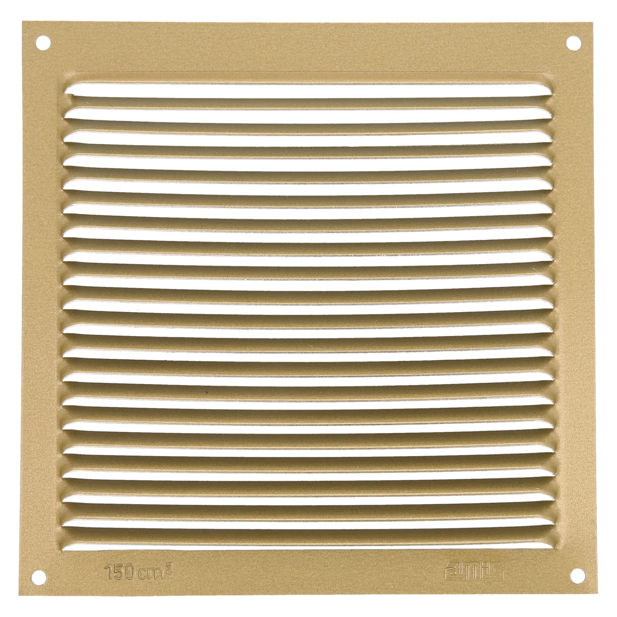 Amig Gold - Square Aluminium Grille - Ventilation Grills For Air Outlet - Ideal For Kitchen And Bathroom Ceiling - Measures 170 X 170 Mm