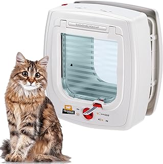 Ferplast Swing Microchip Cat Flap with Microchip, 22.5 x 16.2 x 25.2 cm, white product image