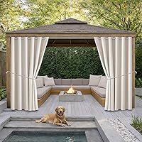 Vista 48 de DIVA EN CAMINO DEC Cortina de patio para exteriores, impermeable, oscurecimiento, con aislamiento térmico, cortinas interiores para dormitorio