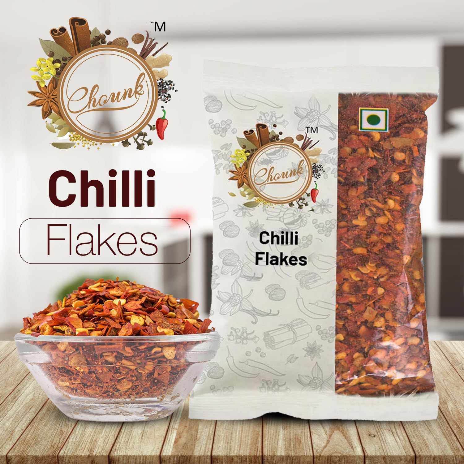 Chounk Red Chilli Flakes Premium Chilly Flakes for Cooking | Chilli Flakes for Pasta, Pizza, and Snacks with No Added Preservatives - 50gm - Image 6 thumbnail