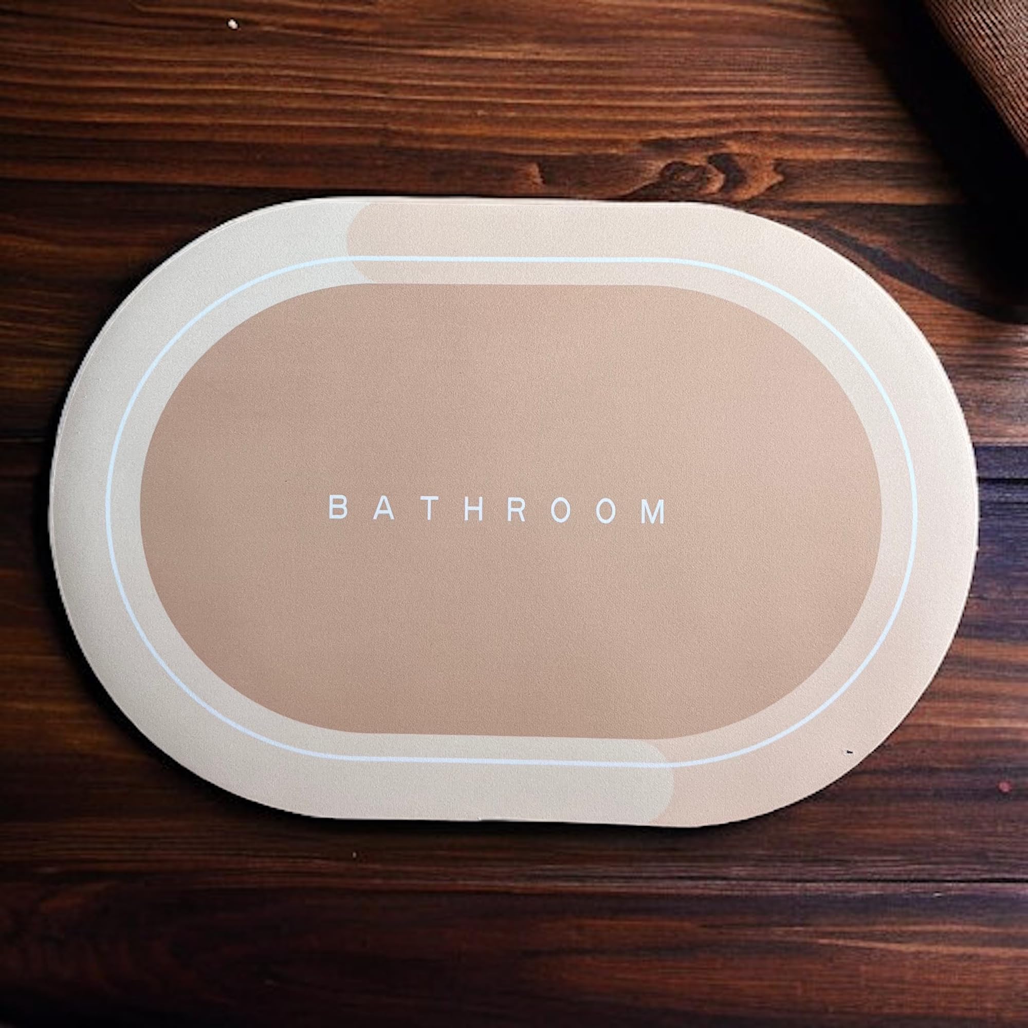 Jivavi Soft Silicone 3.5 mm Water Soaking Diatomite Bathroom Door Mat Anti-Slip Quick Drying Absorbent Mat for Home and Kitchen (40 x 60 cm) Multimat - Pack of 1 (Multicolor9)