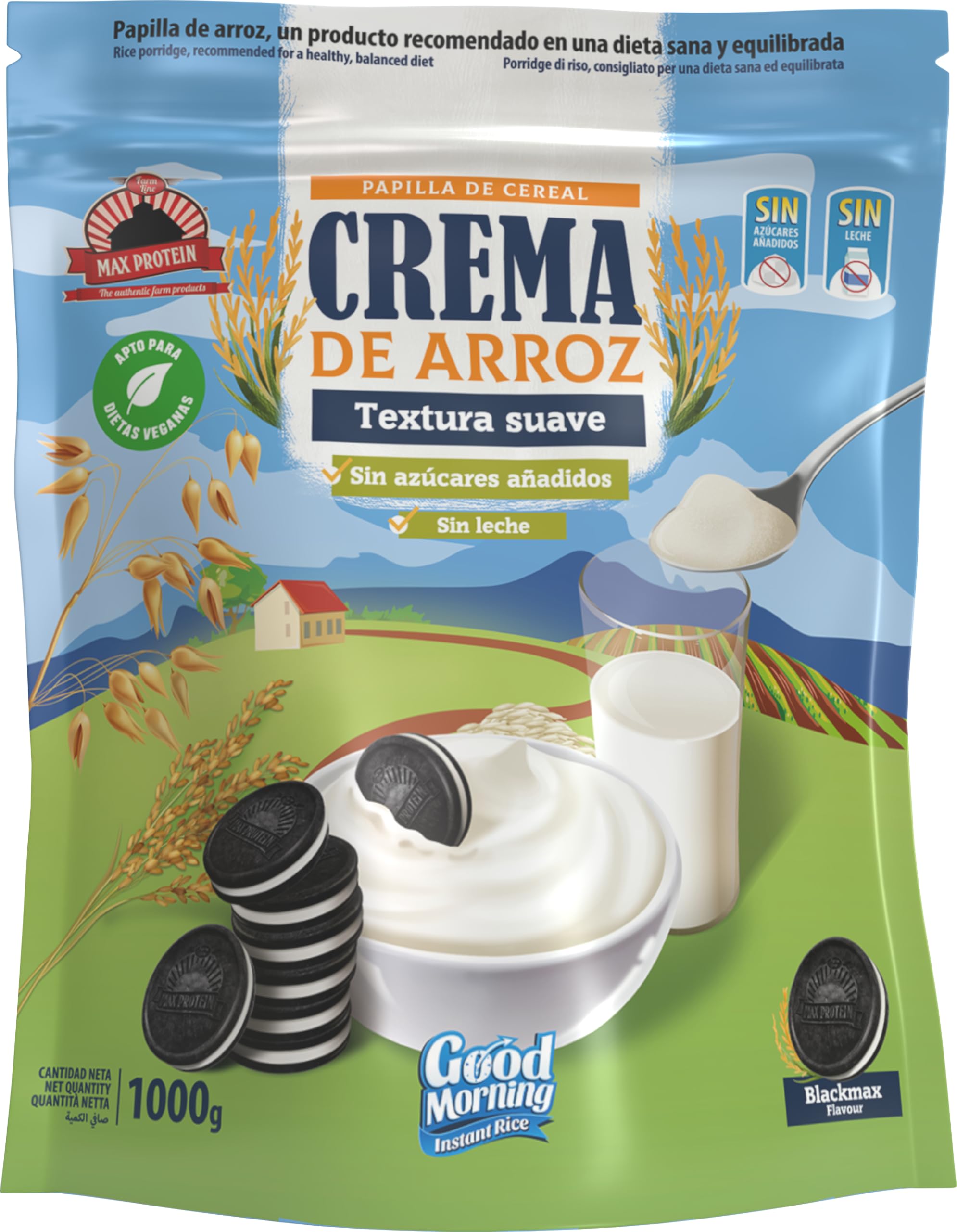 MAX PROTEIN - Crema de Arroz - Crema de Arroz Fitness 1000g – Fuente de Carbohidratos de Máxima Calidad para Masa Muscular – Ideal Pre Entreno y Post Entreno – Vegana y Sin Lactosa – Lacasitos — view 14