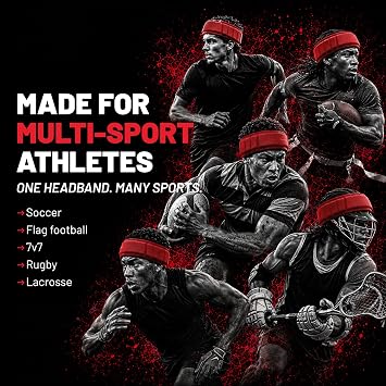 Gamebreaker Aura Protective Headband - Lightweight Soccer & Flag Football Headgear with Quick-Wick Moisture Control & Impact Protection - Unisex Youth & Adult