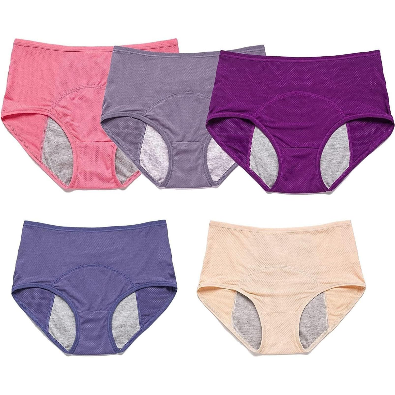 Bragas Menstruales a Prueba de Fugas, Ropa Interior de Incontinencia para Mujer, Bragas Protectoras Menstruales Posparto, Ropa Interior para Incontinencia Lavables y Reutilizables
