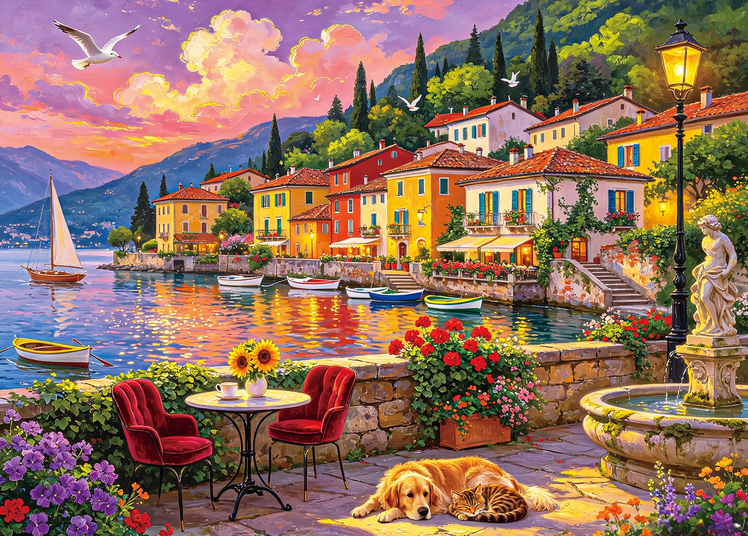 Puzzles 1000 Pieces for Adults-Beautiful Lake Como
