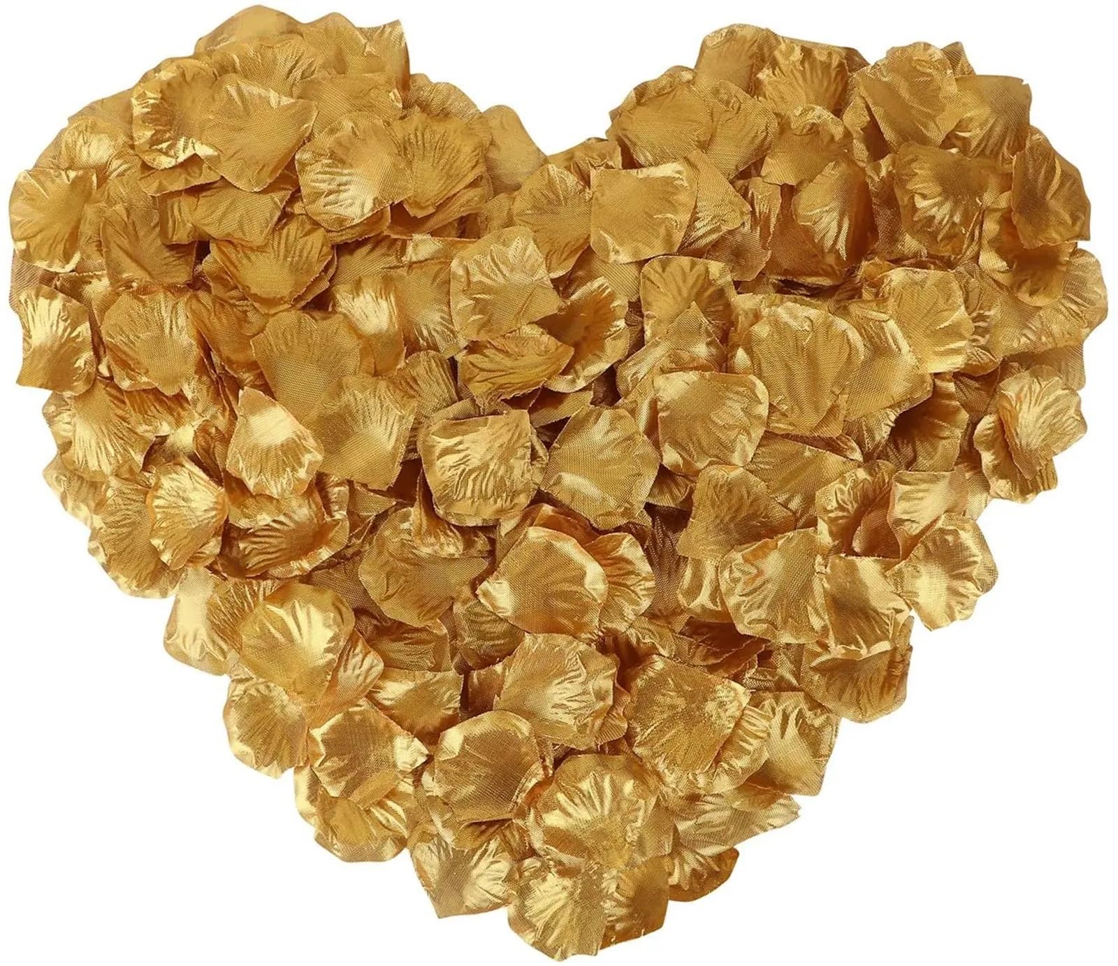3000 Stück rote Rosenblätter for eine romantische Nacht, künstliche Seide, Valentinstagsblume for ihn, Raumdekoration, Hochzeit, Bad den Tischaufsatz, Geburtstag(Gold)