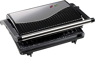 Daewoo Cool Touch Mini Panini Press & Grill, Make your Favourite Toasted Sandwiches/Panini’s With the Extra Wide 180° Opening & Non-Stick Plates for Easy Clean.