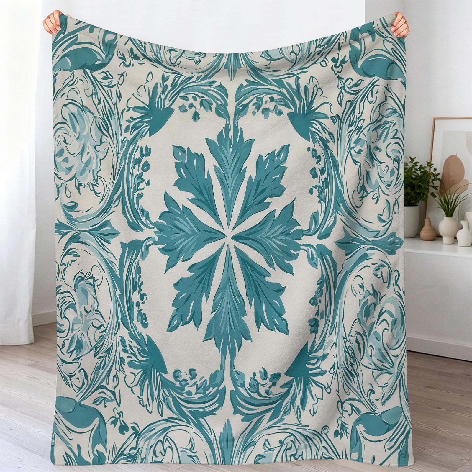 150 x 200 cm Couverture Douillette, Vintage Classique Flanelle Couverture