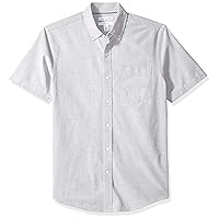 Amazon Essentials Camicia Oxford con Tasca a Maniche Corte Slim Uomo
