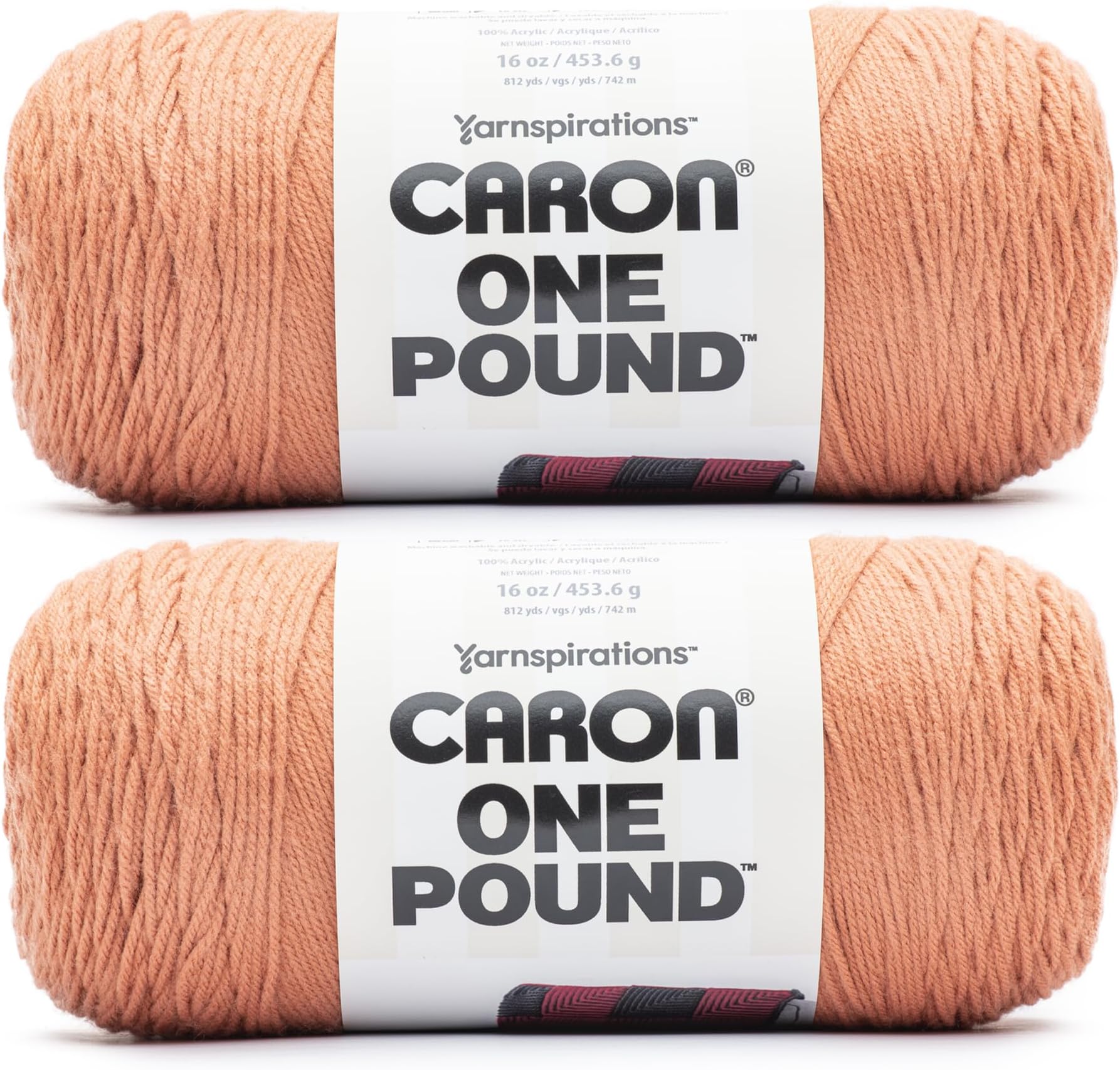 Caron One Pound Yarn, Faded Brick 2 Pack
