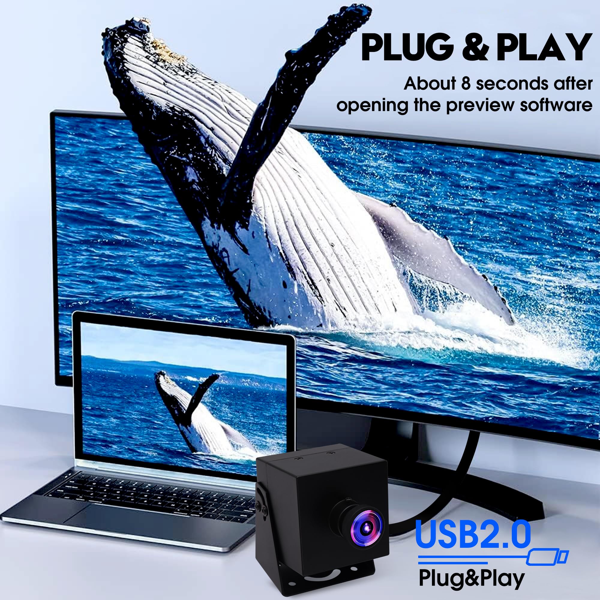 Webcam grandangolare 4K HDMI USB per computer 4K 30fps Mini UVC USB2.0 Lightburn Camera per incisore laser Zoom digitale 2X Telecamera di sicurezza USB per laptop Raspberry Pi Jetson Nano