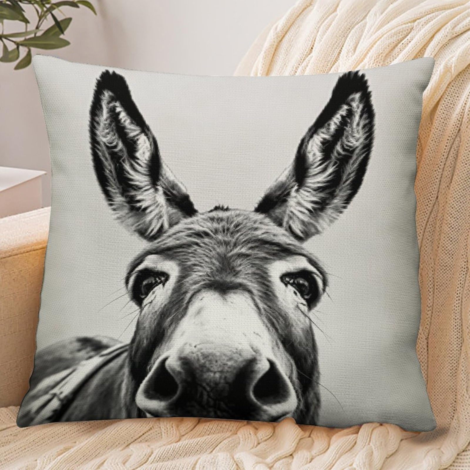 Fekiloot Style Funny Donkey Pillowcase Pillow Sham Pillow Case