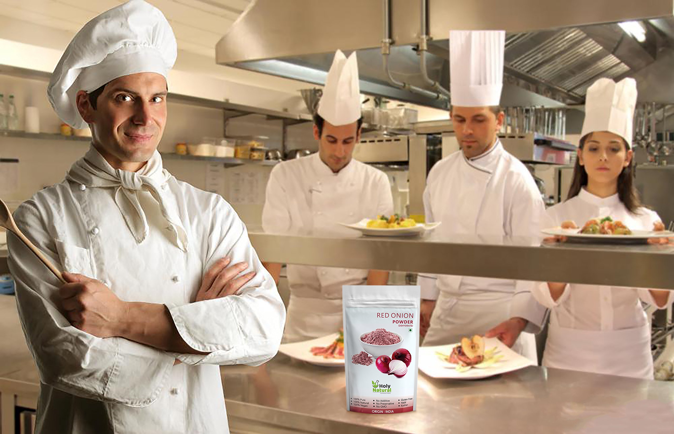Holy Natural’s Red Onion Powder, Garlic Powder & Ginger Powder – 100 GM Each I Flavour Enhancer I Use in sauces, salad dressings, gravies & stews I 100% Pure & Natural I (Pack of 3) - Image 4 thumbnail