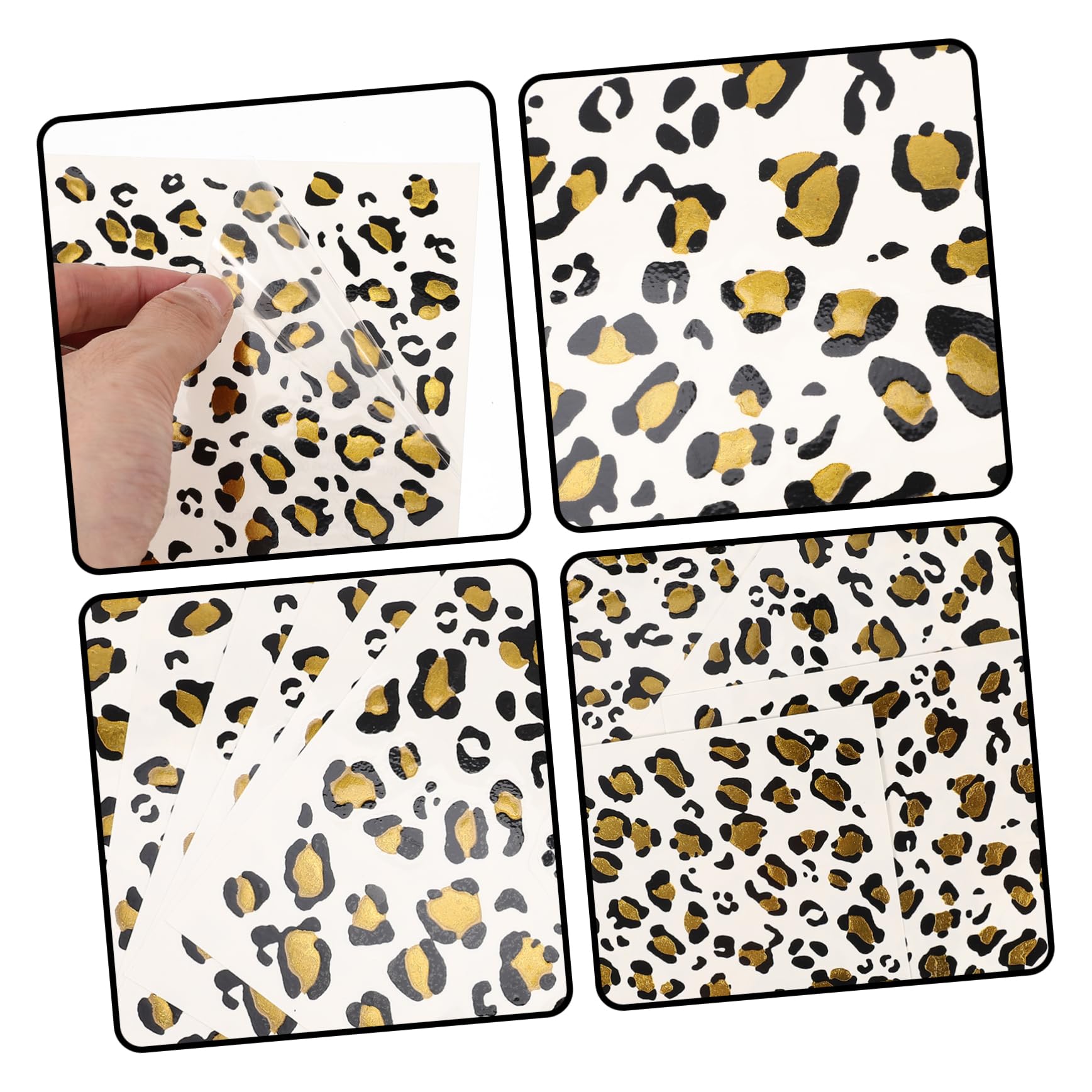 Pegatinas Leopardo para Mujeres, 6 Hojas Tatuajes Corporales