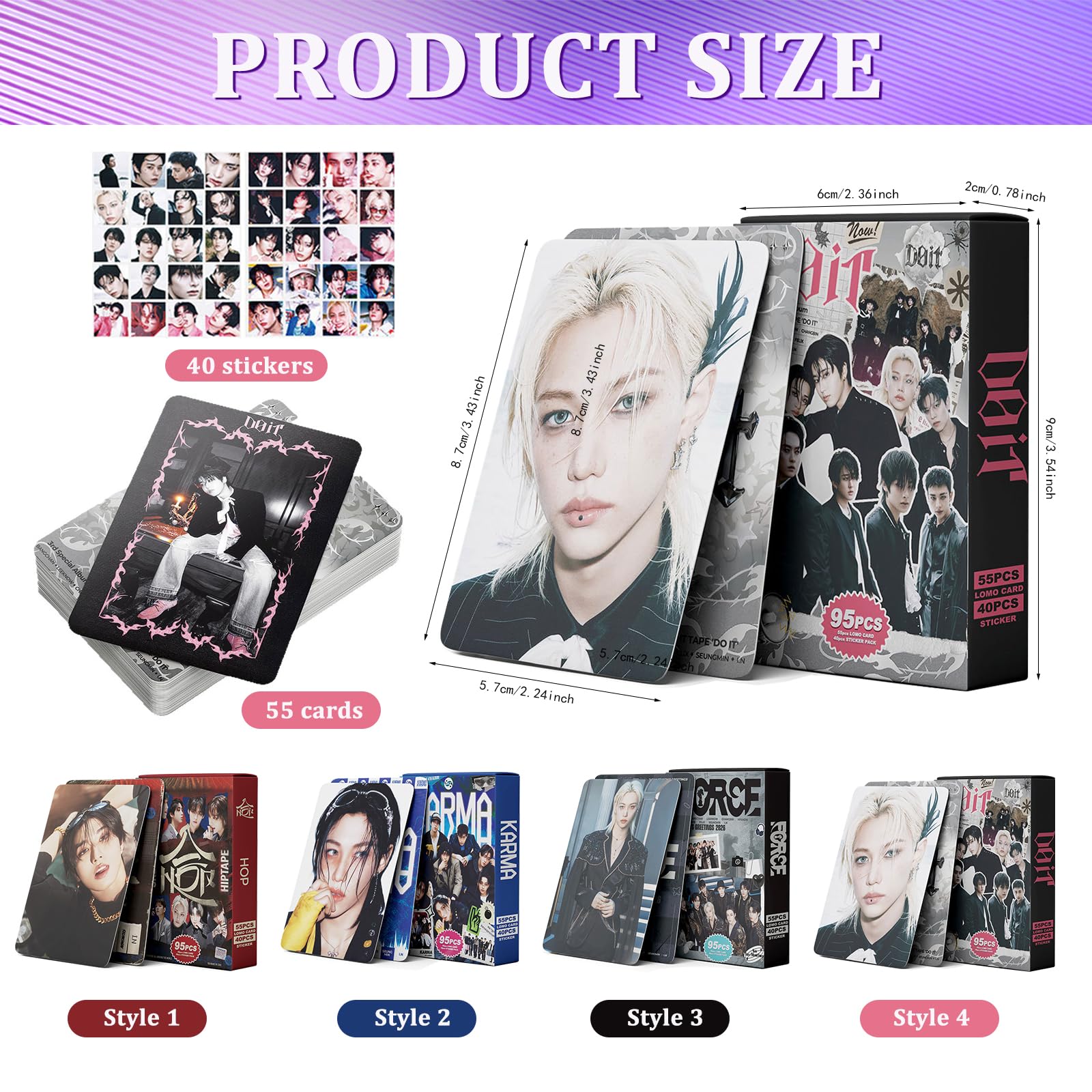 SK 5 Star Album Photocard Sticker Set 380 Stück K-Pop Cartes de Collection Lomo Karten Cadeau