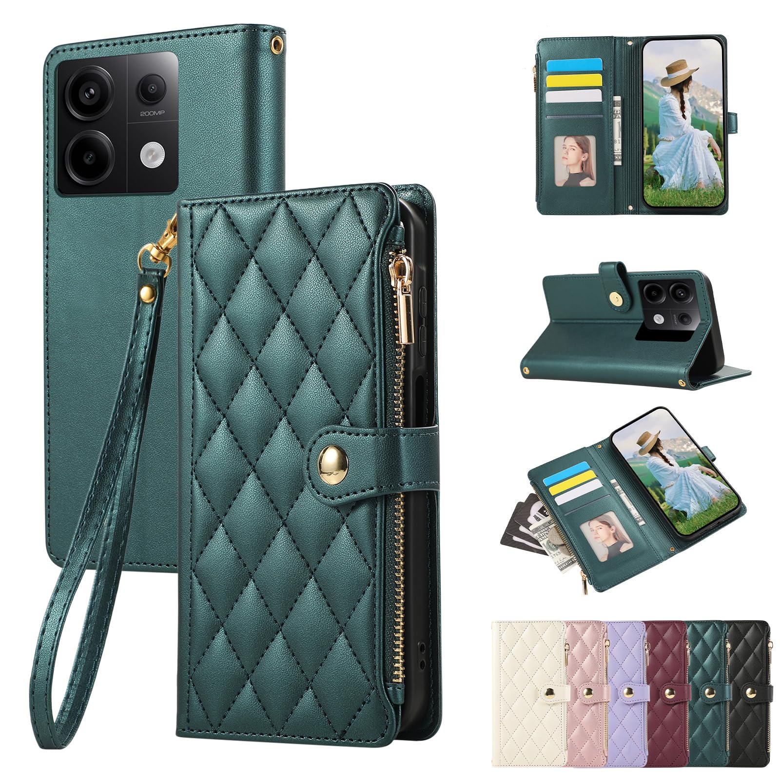 Amazon.co.jp: Rosbtib 用の Redmi Note 13 Pro 5G ケース 手帳型 財布