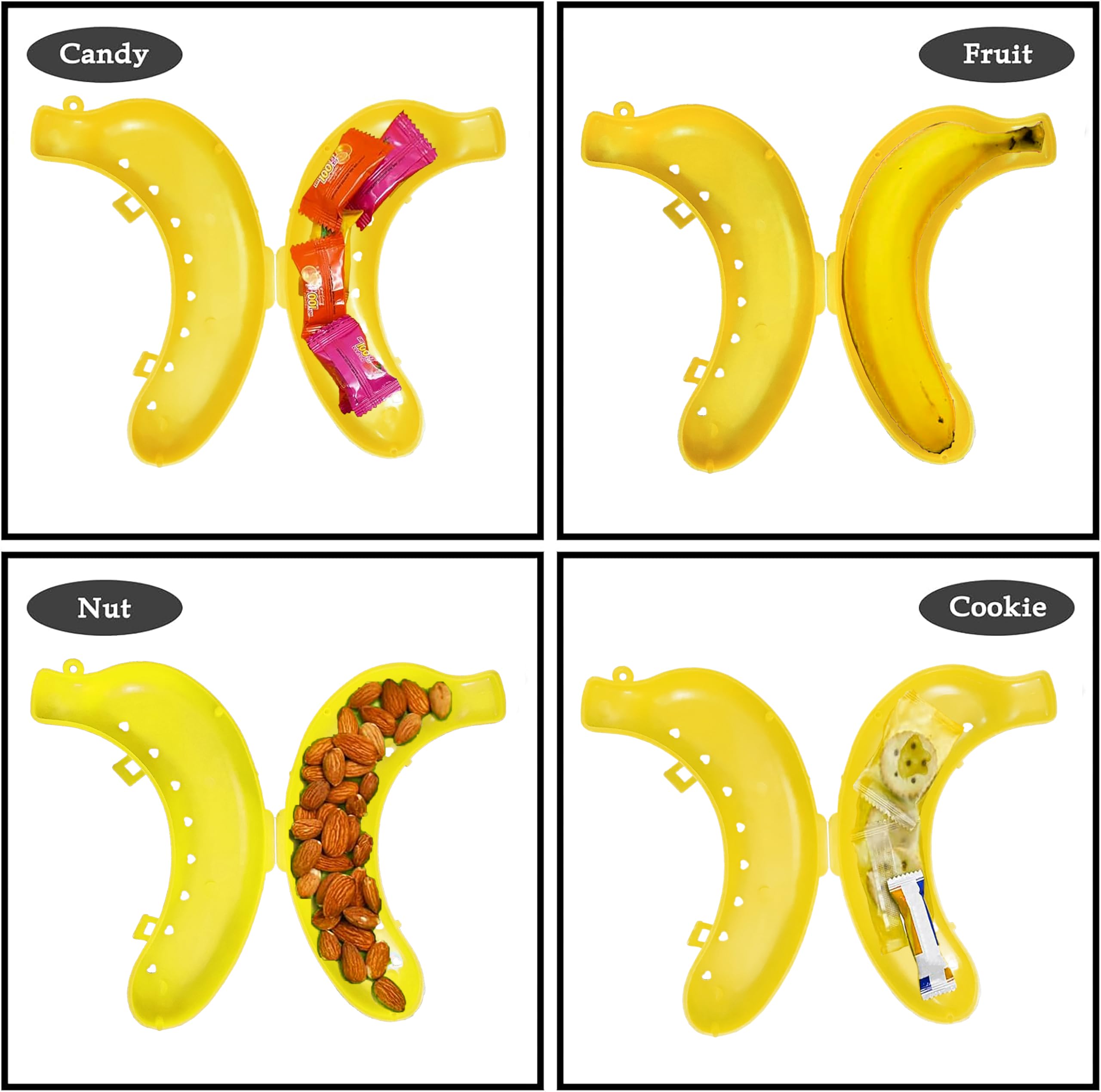 VGRASSP Pack of 2 Banana Storage Case For Kids - Banana Box For School And Outdoor - Color As Per Stock 4