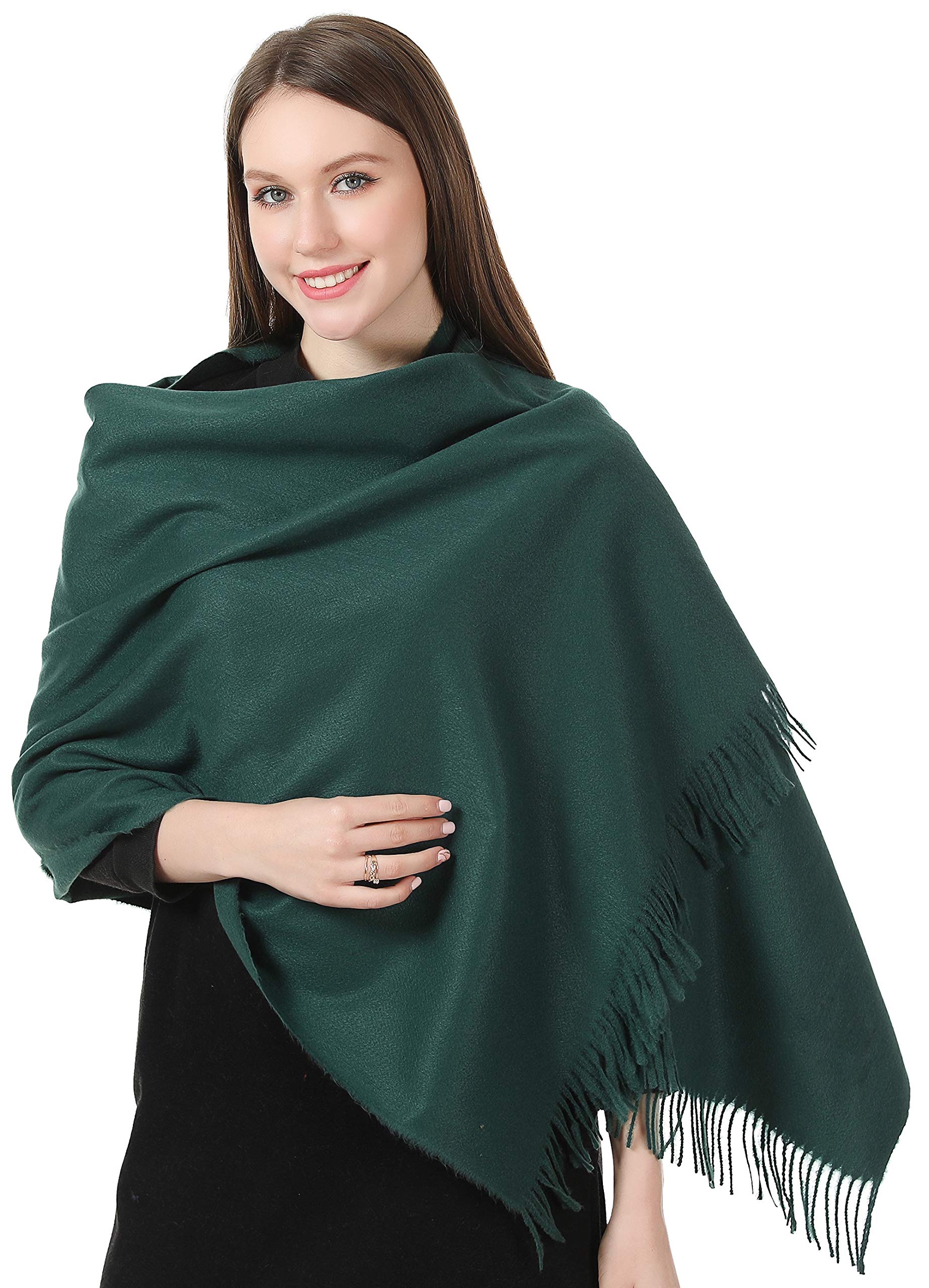 Essential Cozy Warm Shawls Scarves Scarf for Women this Winter Autumn Fall (Bottle Green)