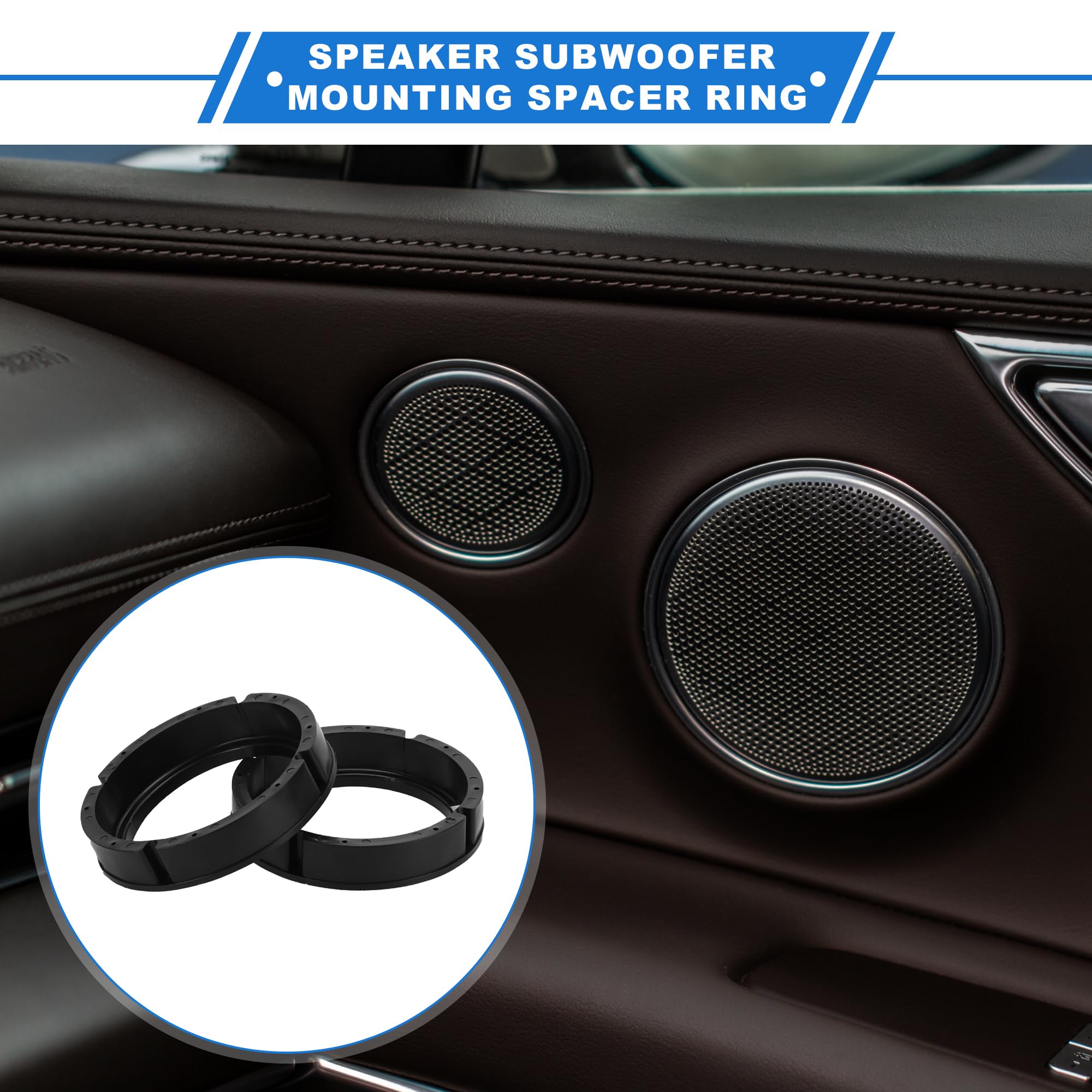 VekAuto 2 Pcs Anillo Espaciador De Altavoz Adaptador De Tweeter Para Volkswagen Passat 1998-2016 Impermeable Para 6.5'' ABS Negro Frontal VekAuto 2 Pcs Anillo Espaciador De Altavoz Adaptador De Tweeter Para Volkswagen Passat 1998-2016 Impermeable Para 6.5'' ABS Negro Frontal