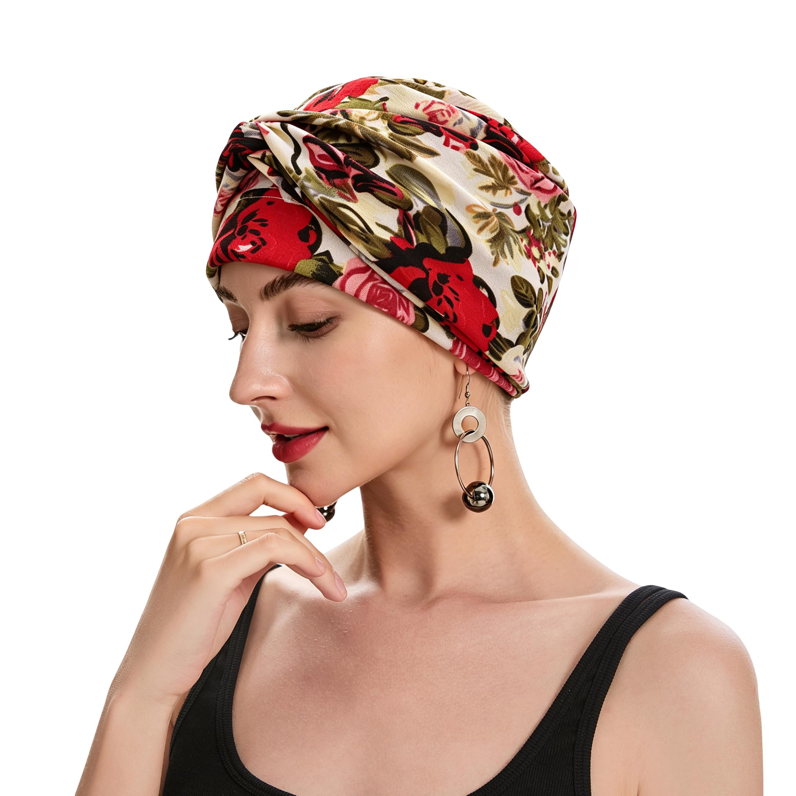 ZLYC Copricapo da Donna, prelegato, Cappello Turbante Leggero