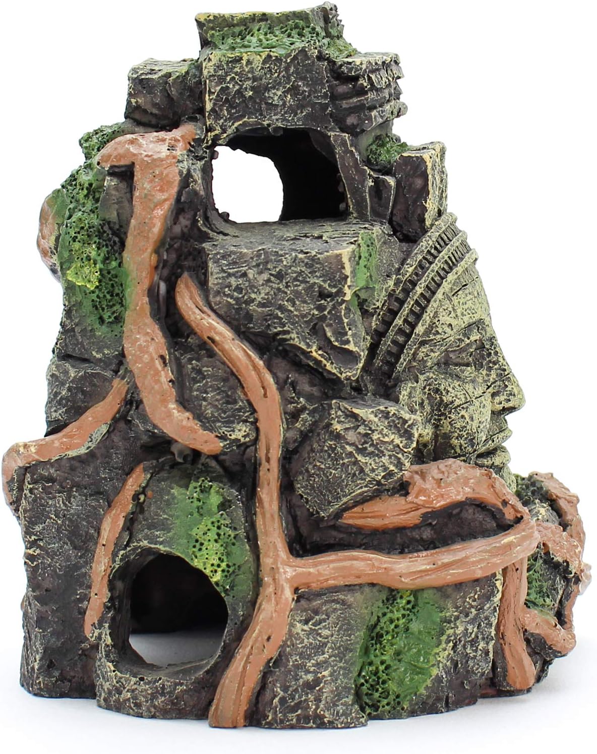 Penn-Plax Deco-Replicas Cambodian Rock Face Aquarium Ornament – Safe for Freshwater and Saltwater Tanks – 5.5” Height (RR965) (Pack of 2)