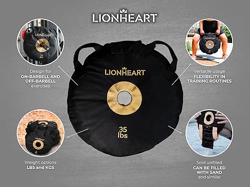 Miniatura 5 de Lionheart Strength Training Set of 2, OnOff Barbell Weight Lifting Equipment, Sandbag Workout Bag, Sand Weights for Travel, Home Gym Training,