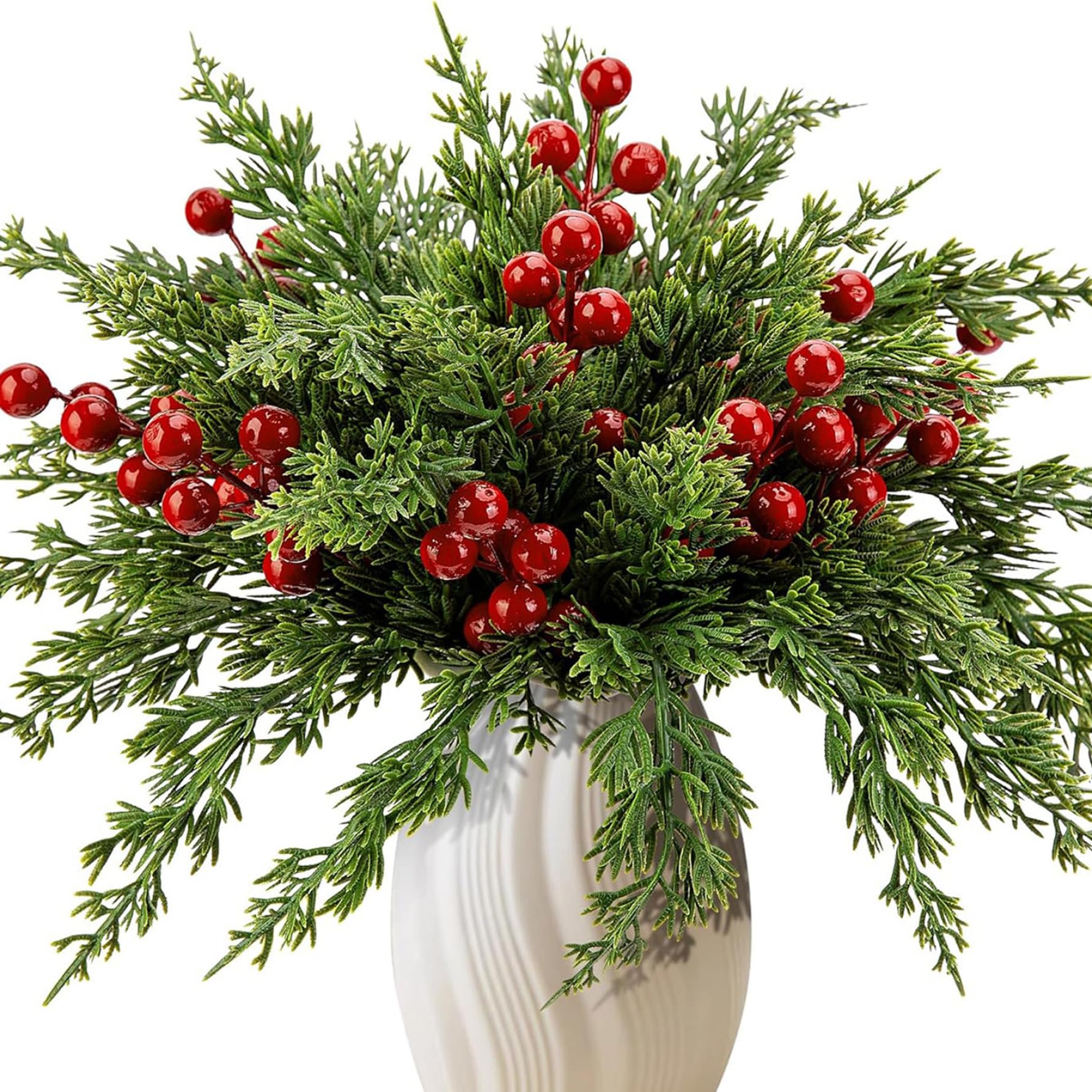Branches de pin artificielles Gcroet sans perte d'aiguilles pour vase et déco propre