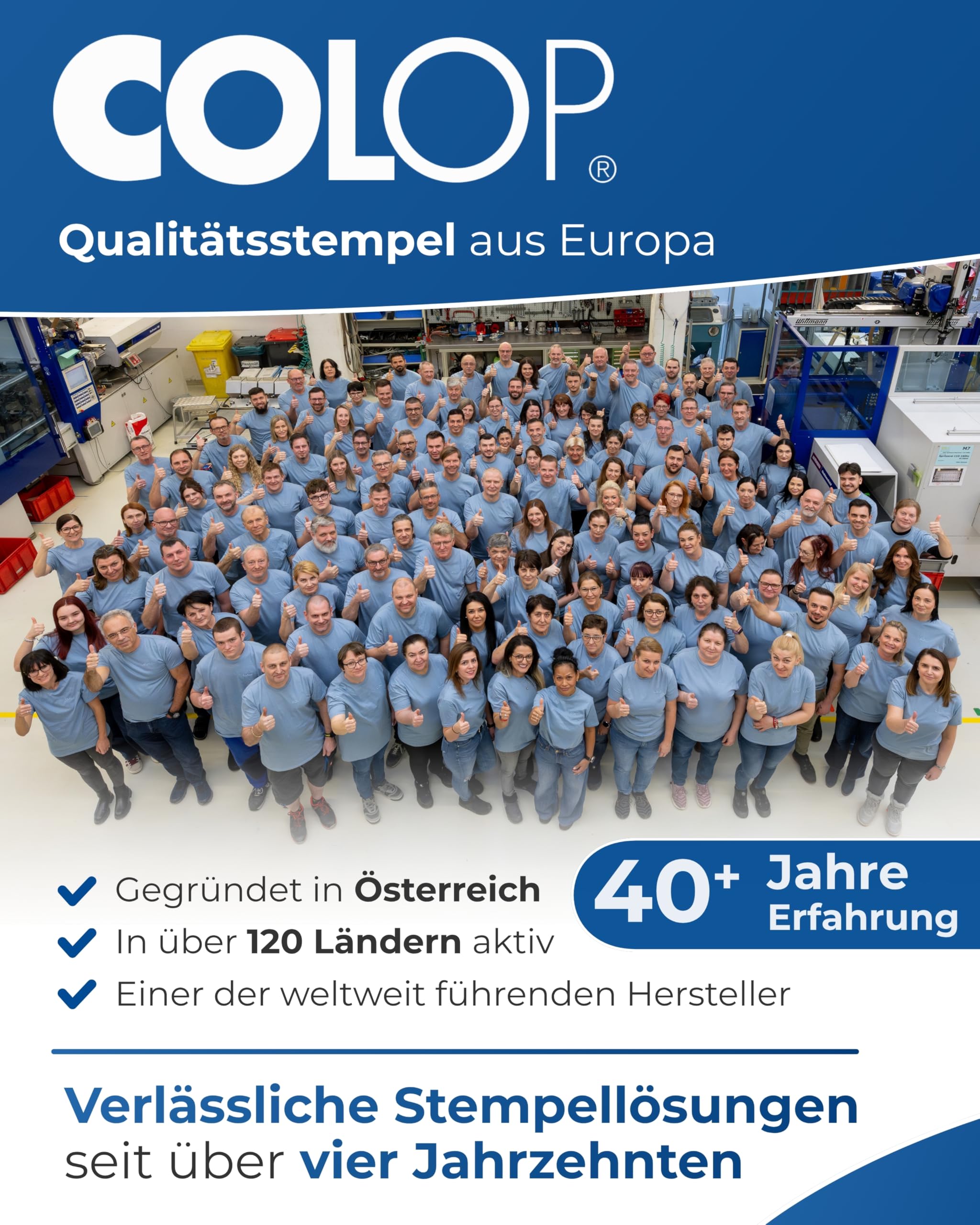 Colop 2660 Datumstempel mit Text EINGEGANGEN Datum deutsch Abdruck blau/rot im Karton 135867 klein | Abdruck 37 x 58 mm I selbstfärbender Bürostempel mit integriertem Stempelkissen blau/rot I ideal für Bürobedarf