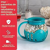 Vista 2 de Ecolution - Palomitero MicroPop patentado para microondas con vidrio seguro para temperatura, tapa 3 en 1 mide granos y derrite mantequilla, hecho