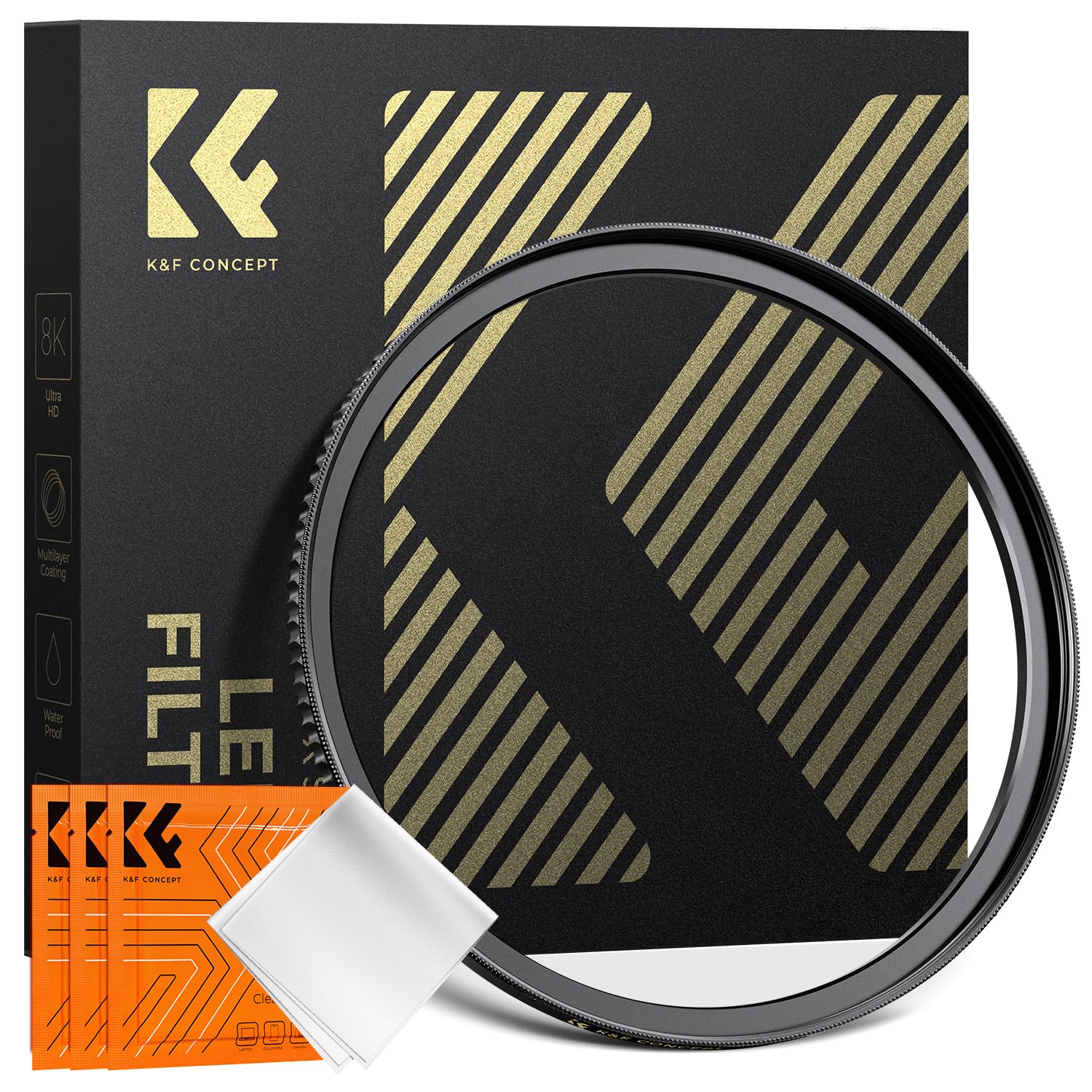 K&F CONCEPT Step Up Rings Abelli Adapters Brass Photo Filters Step-up 72 mm - 82 mm 72-82mm