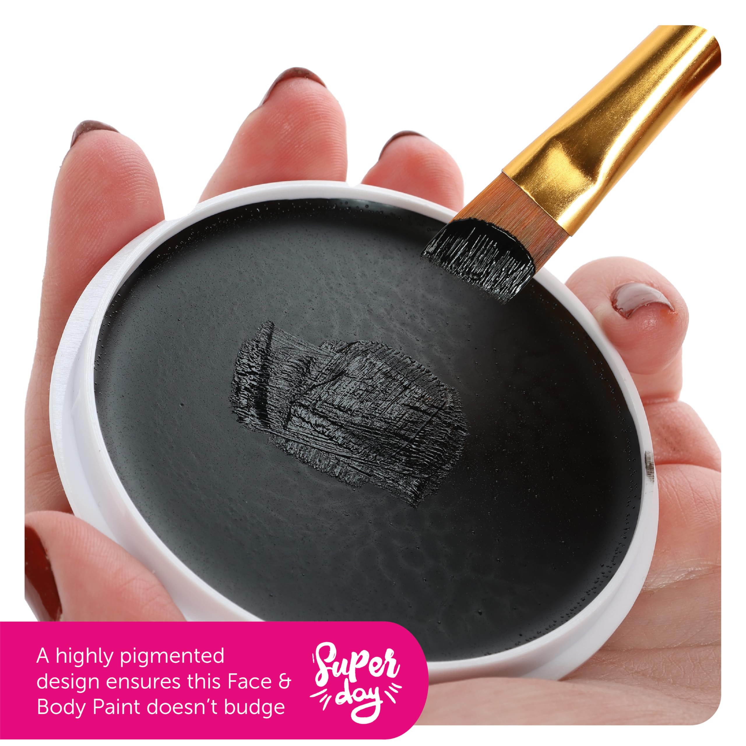 50g Torta Divisa Ptura Per Il Viso Body Art Ptura Trucco Arcobaleno Acqua Attivata Liner Spaventoso Fantasma Faccia Cosplay Party - Foto 10