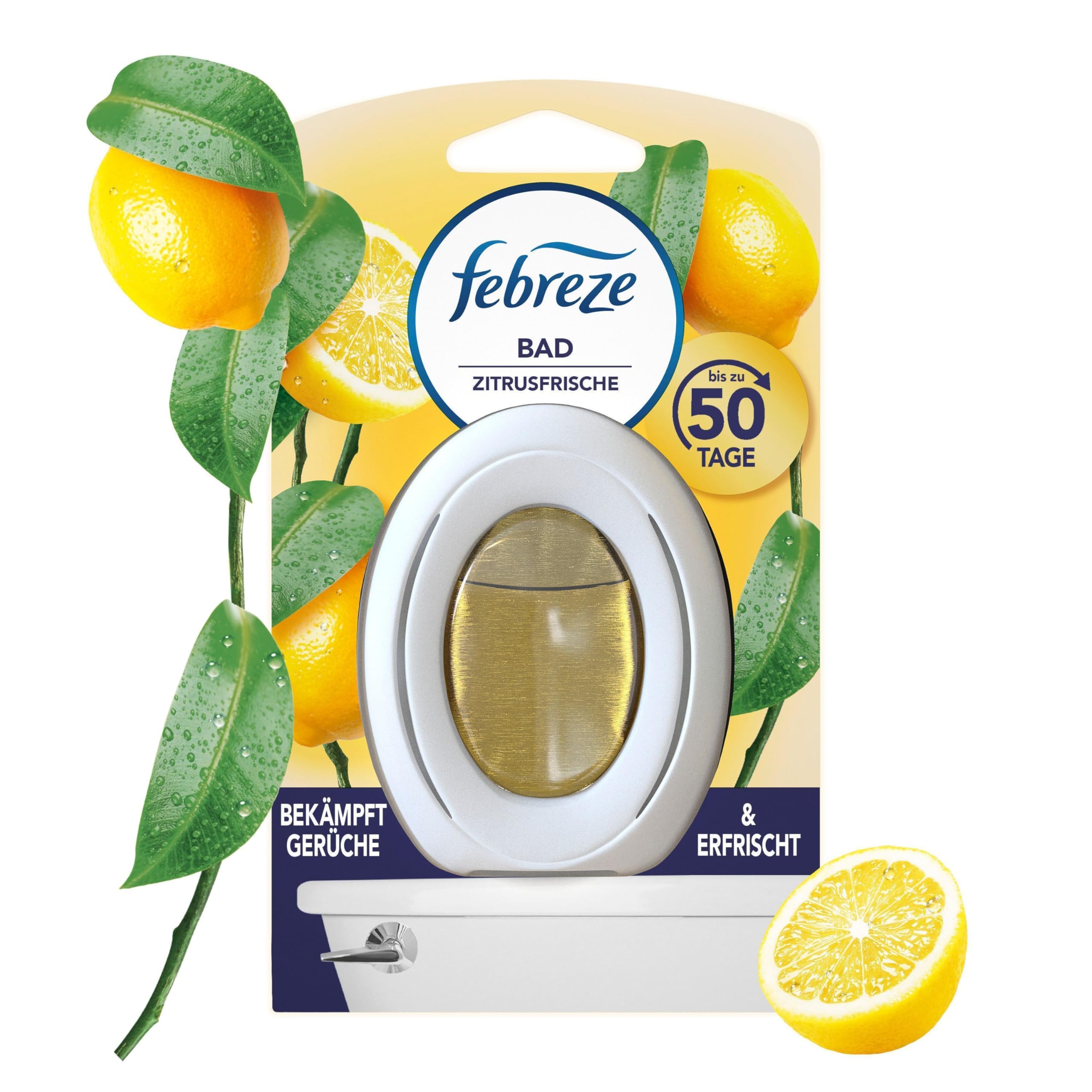 Febreze Bad Lufterfrischer (1 Stück) Lenor Zitrusfrische, Duftstecker zur kontinuierlichen Geruchsentfernung und -verhinderung Drogerie & Körperpflege