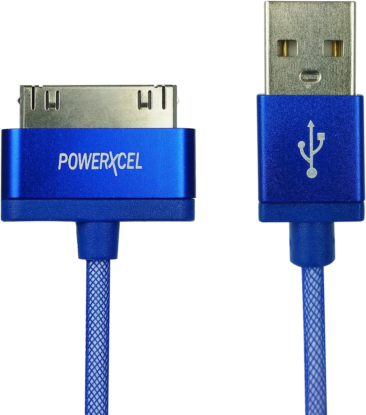 PowerXcel 30-Pin MFI 3-Foot USB Charging Cable - Blue (Case of 24)