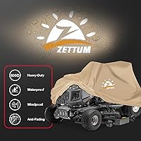 Vista 3 de Cubierta para cortacésped de montar Zettum - Cubierta para tractor de césped resistente e impermeable, cubierta de cortacésped al aire libre 600D