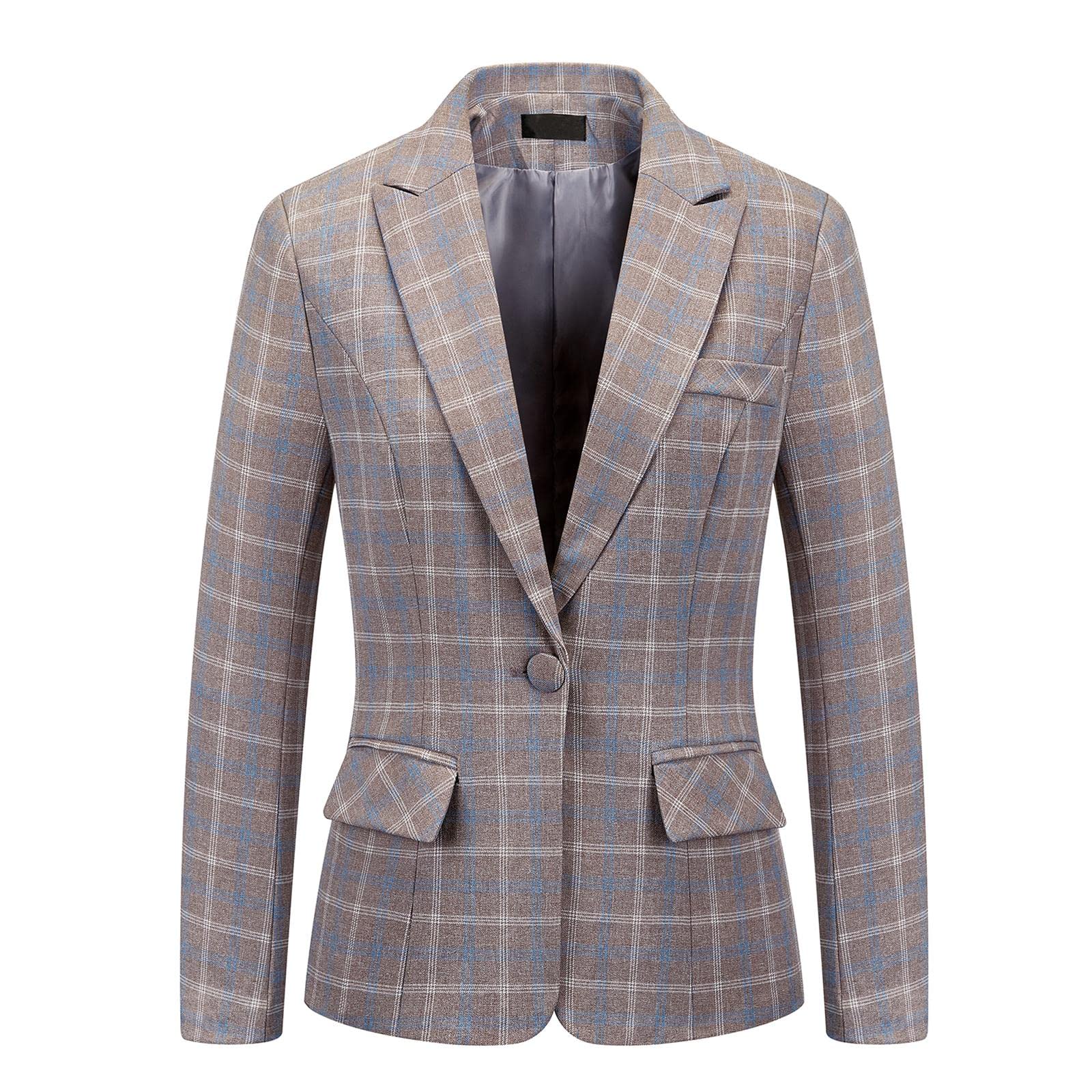 MODFUL Damen Langarm Business Blazer Anzug 2-teilig Hosenanzug Smart Office formeller klassischer Mantel