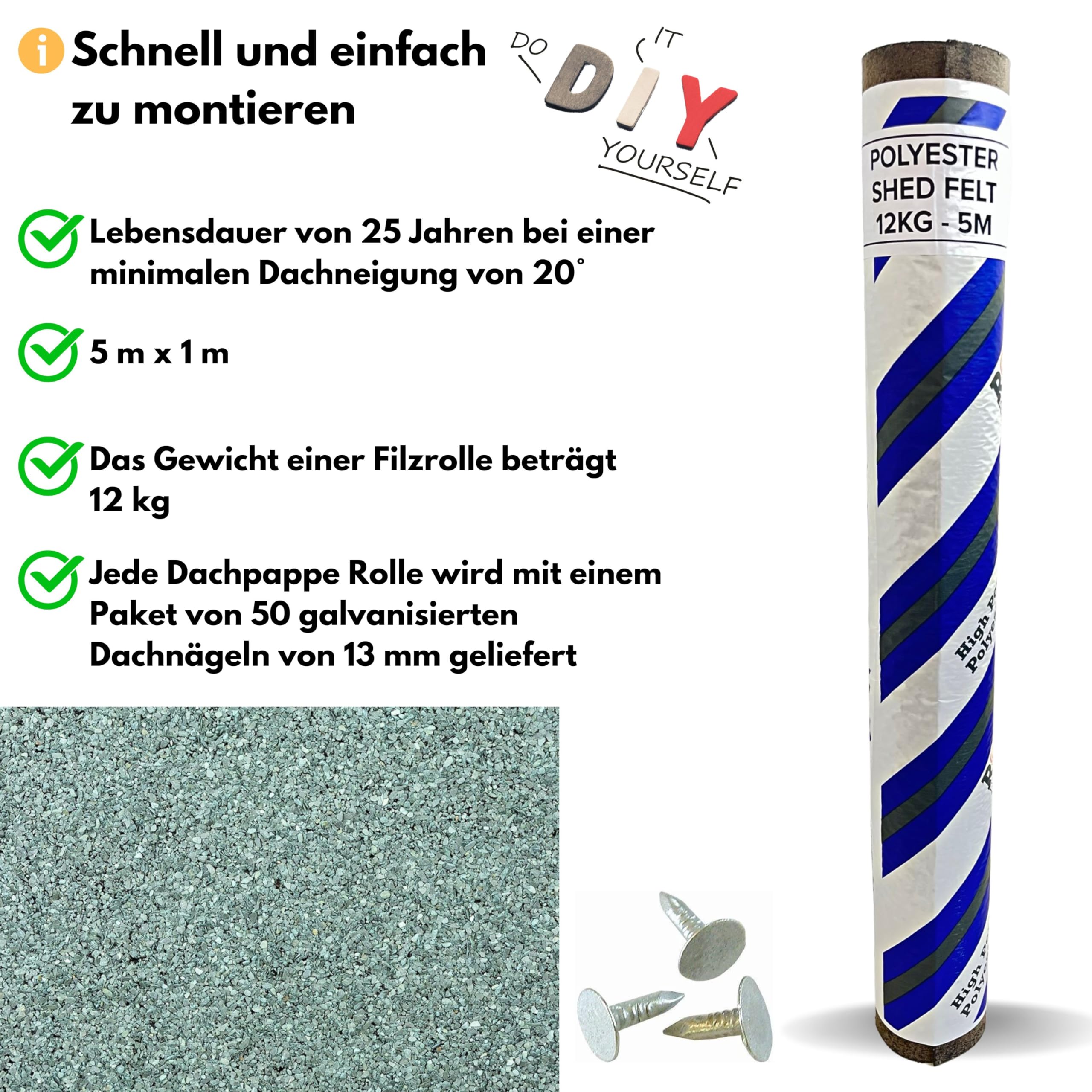 Dachpappe Für Gartenhaus Schwarze Dachpappe Rolle  Produktbild-Vorschau 12