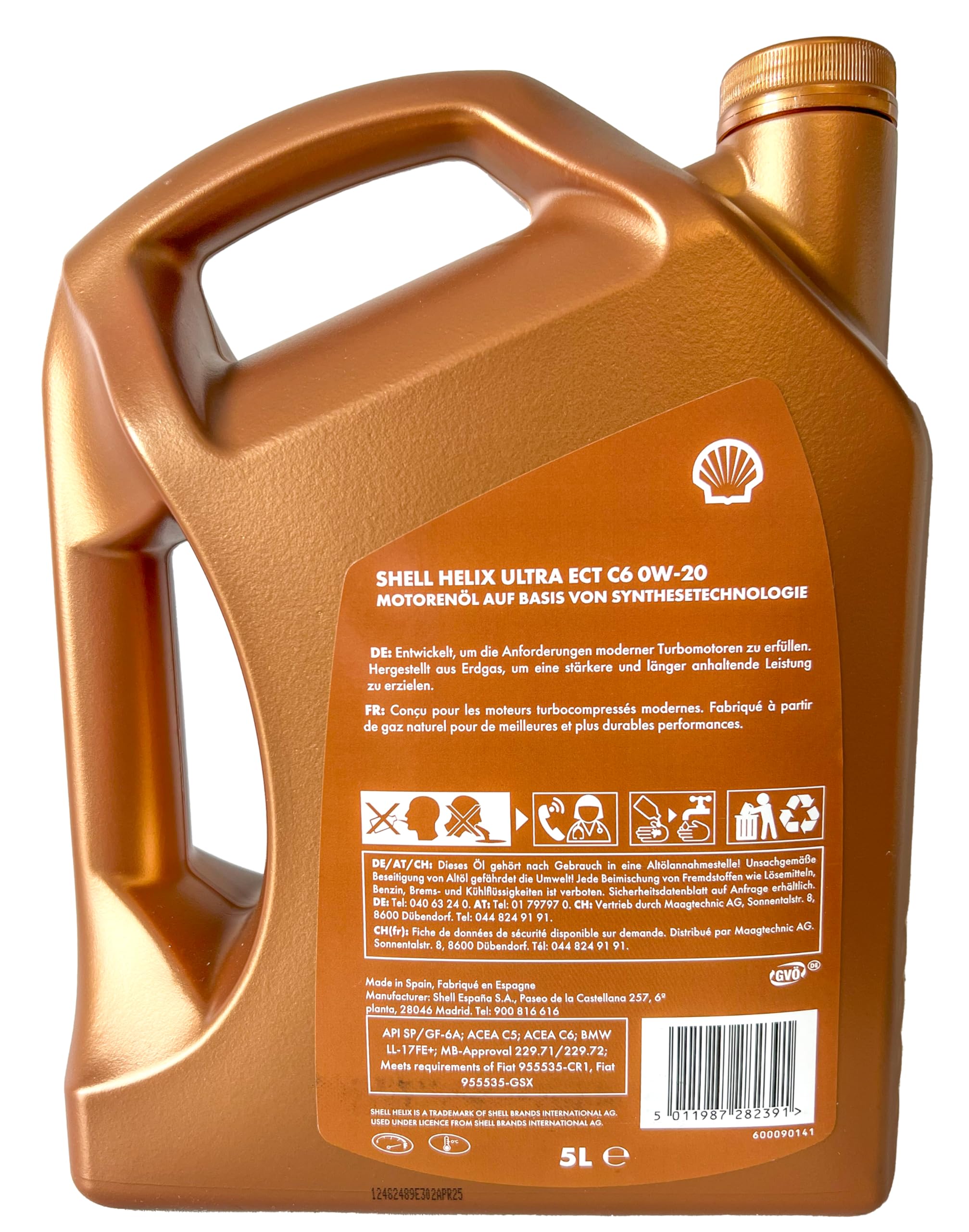 Shell Helix Ultra ECT C6 0W-20 Motorenöl 5 Liter (MB 229.71 / 229.72, BMW LL-17FE+)
