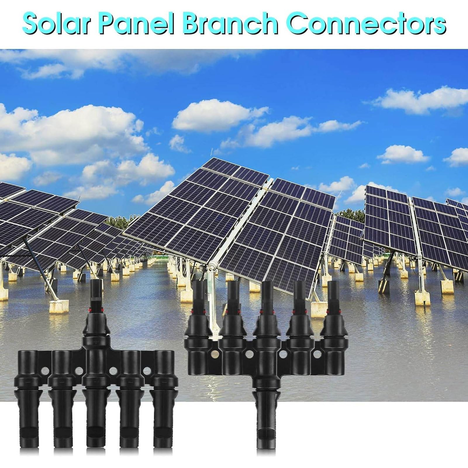 Amazon | ソーラーパネルTコネクター 1から4のTブランチ接続器PV