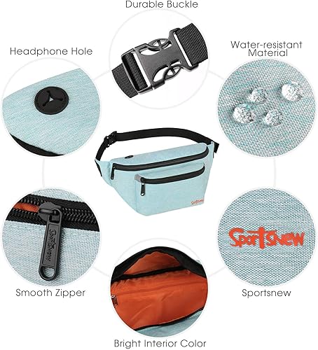 Miniatura 4 de sportsnew - Cangurera para hombres y mujeres  Cangurera ligera para viajes, deportes, senderismo