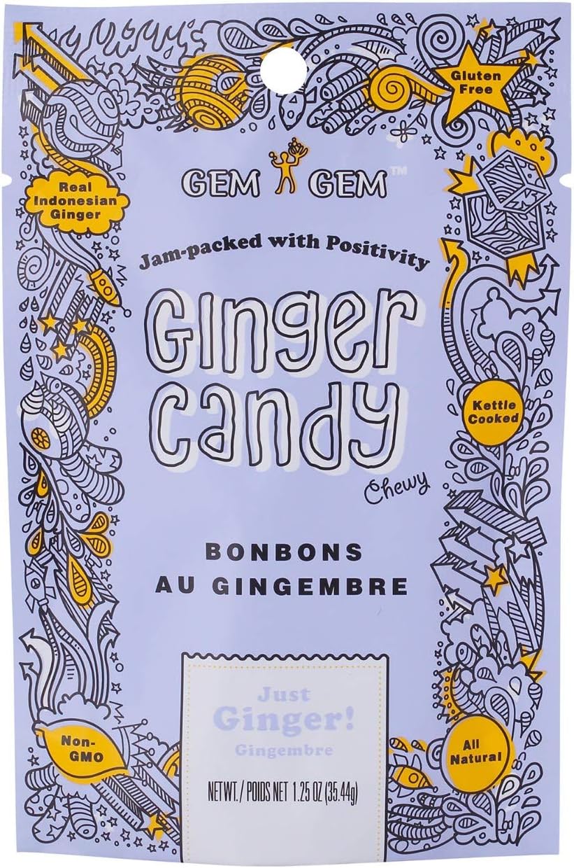 Gem Gem Ginger Candy Chewy Ginger Chews (Original, 1.25oz