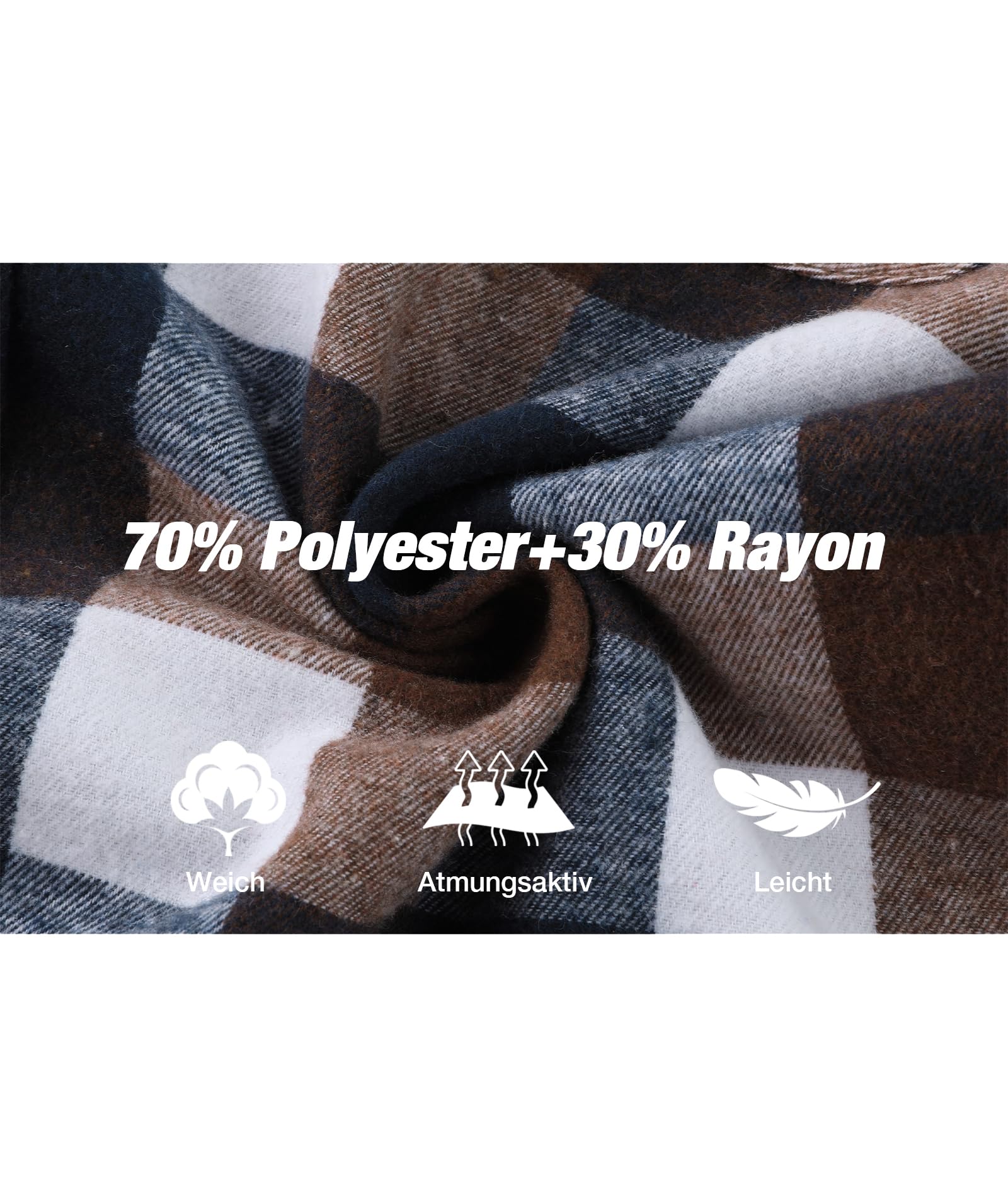 SwissWell Camicia Uomo Flanella Felpe Uomo Camicia a Quadri Manica Lunga Casual Camicia con Cappuccio M-3XL