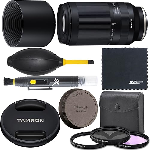 Tamron 2.756-11.811 in f4.5-6.3 Di III RXD lente para Sony E (AFA047S-700) + paquete combinado ZoomSpeed Pro Kit