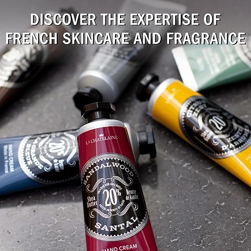 Miniatura 8 de La Chatelaine - Crema de manos 20% manteca de karité, tamaño de viaje 1 oz (30 ml) con aceite de argán orgánico, hidratante, nutritivo, reparador,