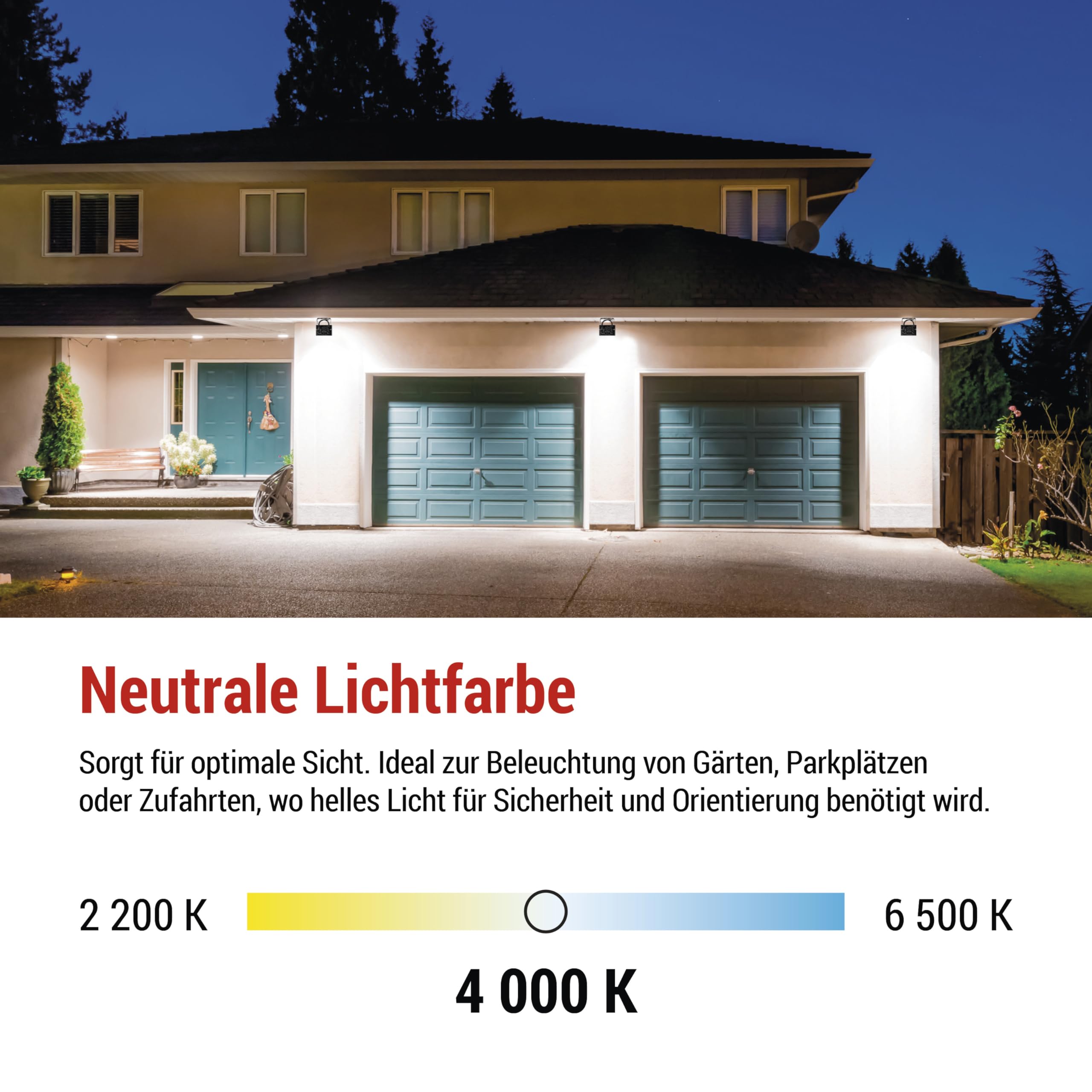 EMOS Faretto LED Tambo Per Esterni – 30W, 3000 Lm, 4000K, Impermeabile, Ultrasottile – Alluminio Nero, Durata 25.000 Ore