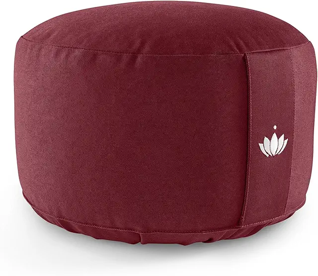 Lotuscrafts Extra High Yoga Cushion - 20cm Seat Height, Washable Cotton Cover