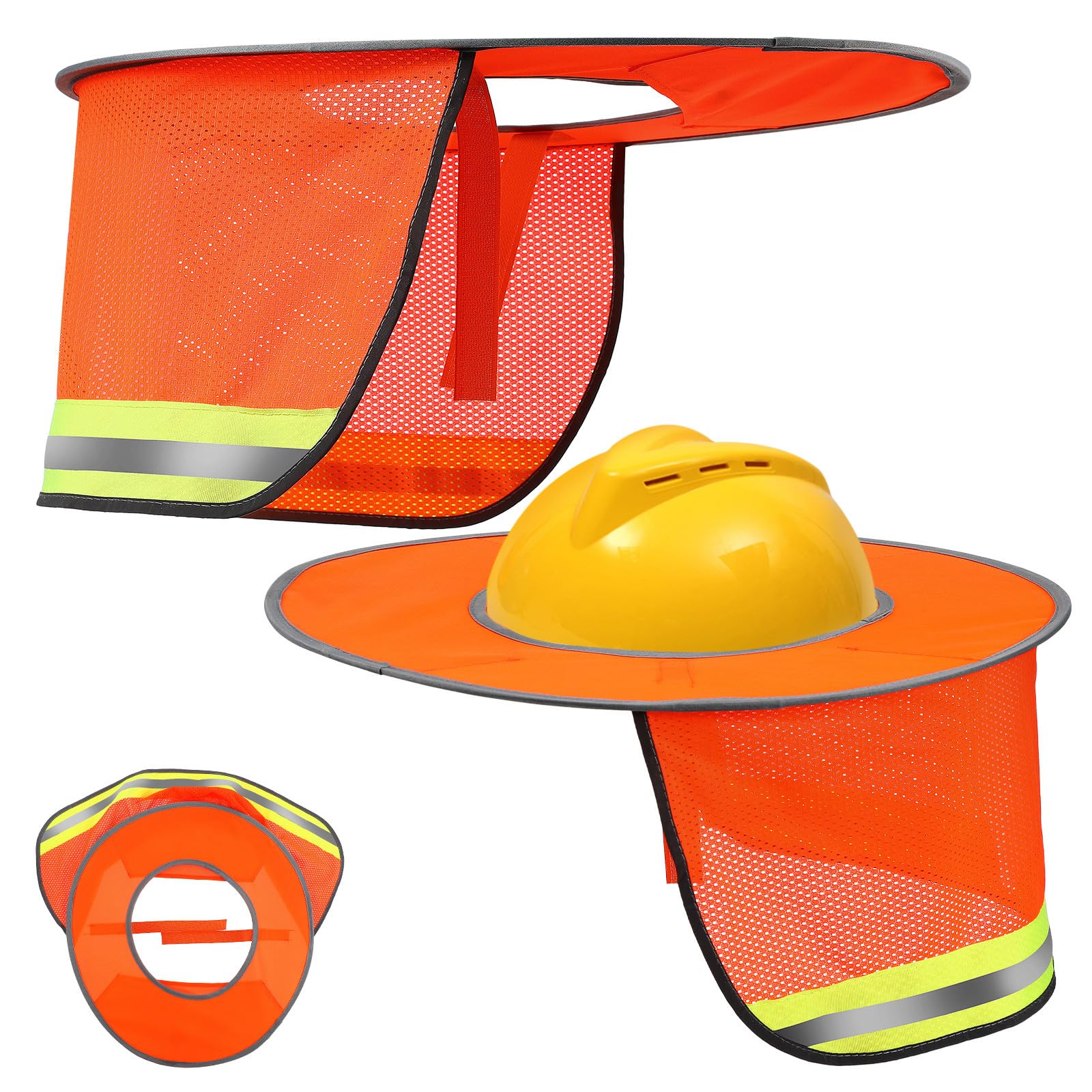 Zerodeko Visera de ala Completa para Casco de Construcción Naranja, 2 Piezas 8