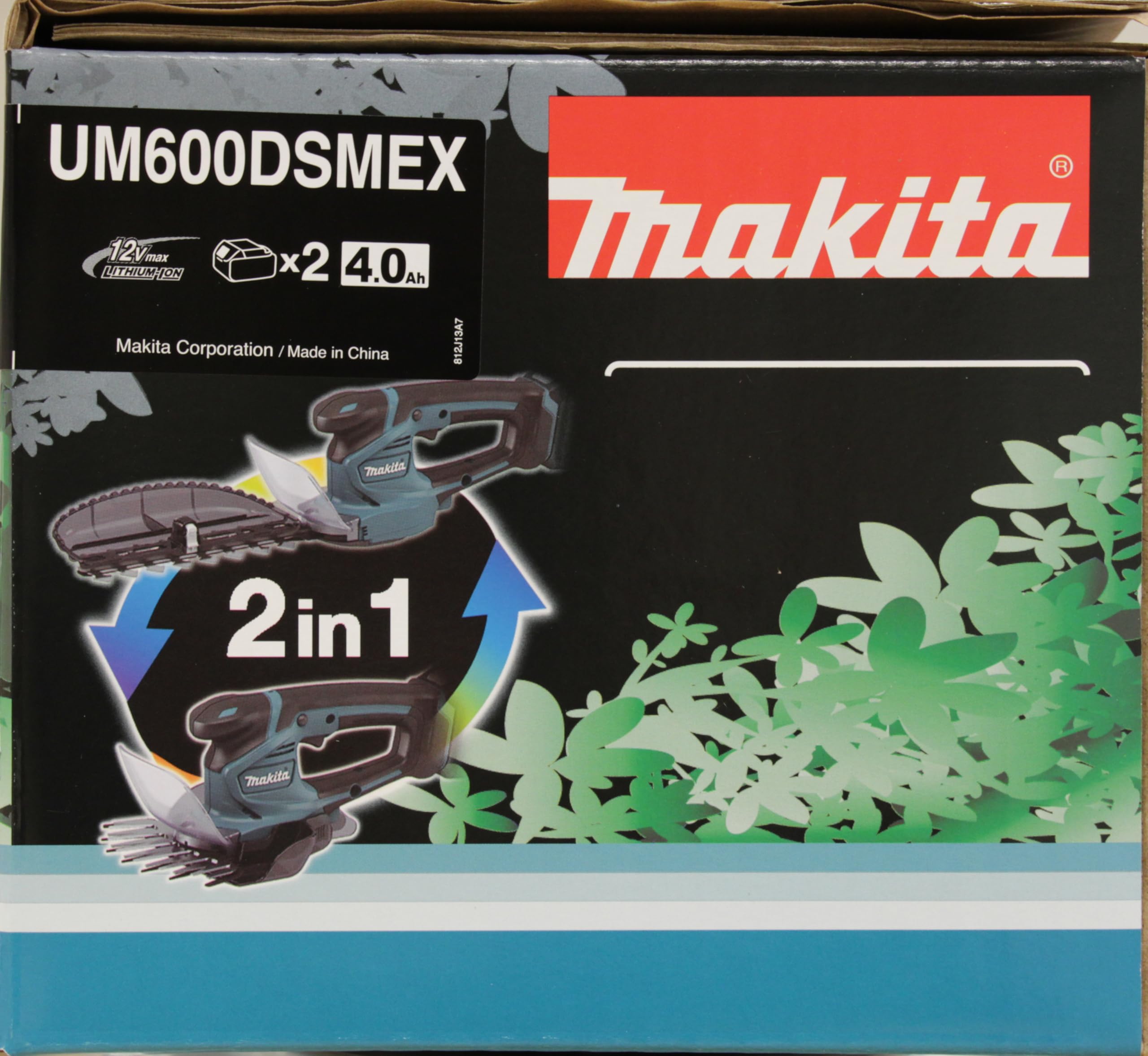 Makita UM600DSMEX akumulatorowe nożyce do trawy/krzewów 10,8 V/4,0 Ah, 2 akumulatory + ładowarka