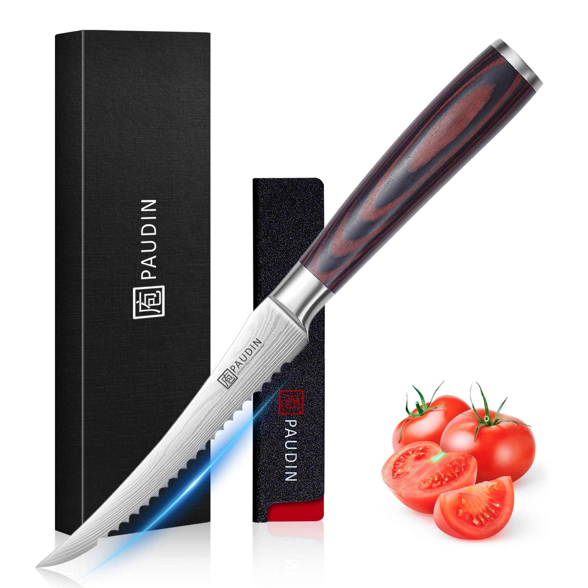 PAUDIN 5 Inch Utility Knife - Ultra Sharp Kitchen Knife -9