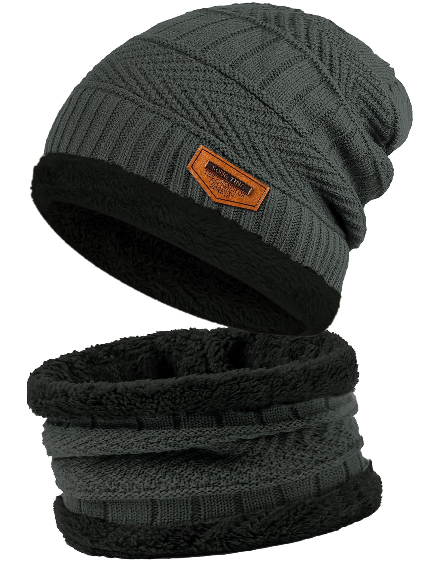Beanie Hats for Men Women Neck Warmer Cold Weather Gear Men Gift Set for Winter Hat Neck…